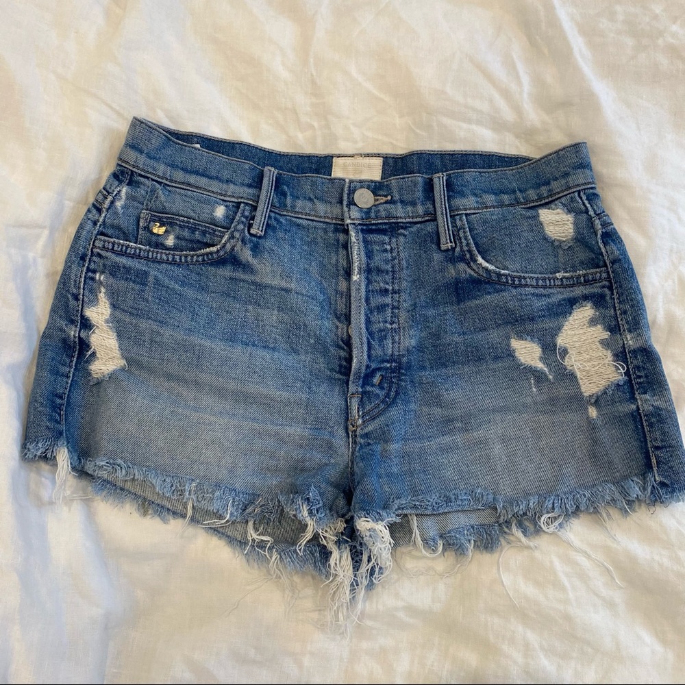 MOTHER x Candice Denim Shorts